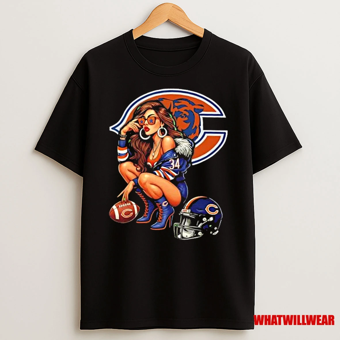 Chicago Bears Football Girl Fan Shirts