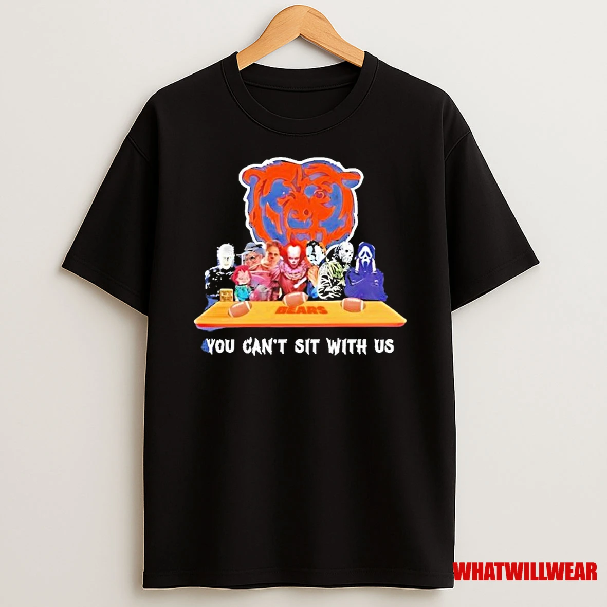 Chicago Bears Horror Movies Halloween You Cant Sit With Us Halloween Shirts