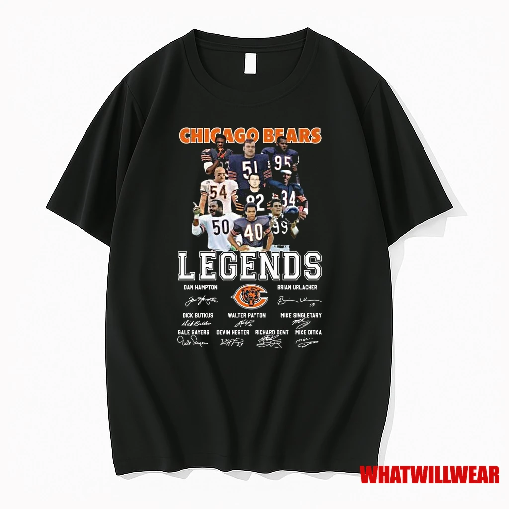 Chicago Bears Legends Players Signatures 2025 Shirts