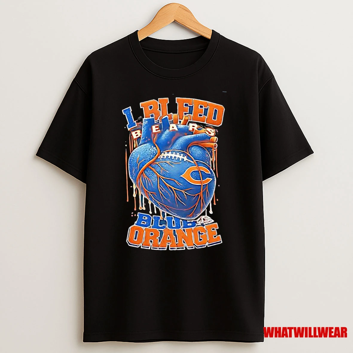 Chicago Bears I Bleed Steelers Black Gold Logo Shirts