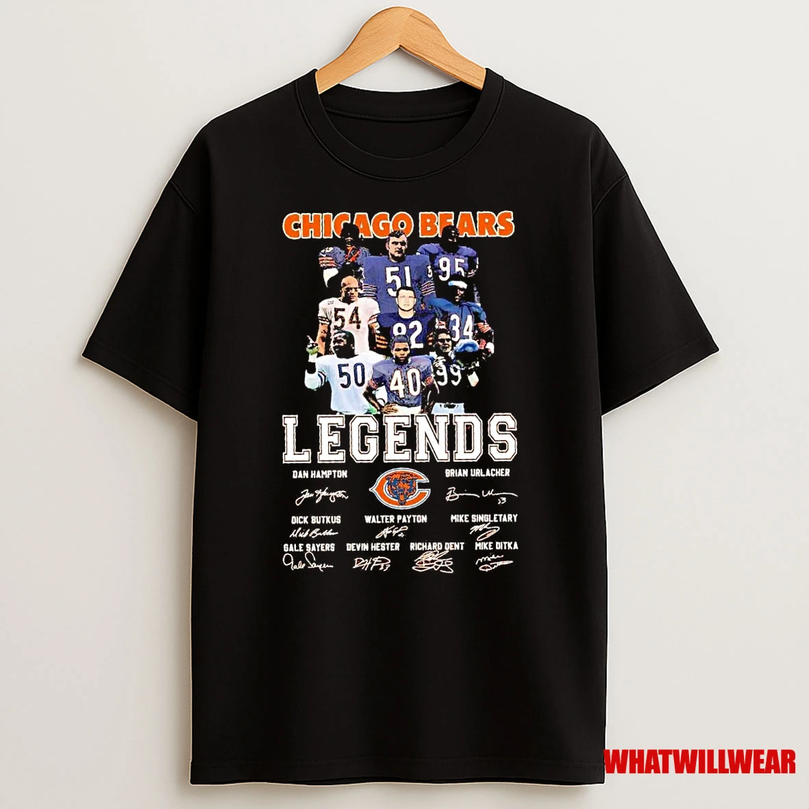 Chicago Bears Legends Names Signatures Shirts