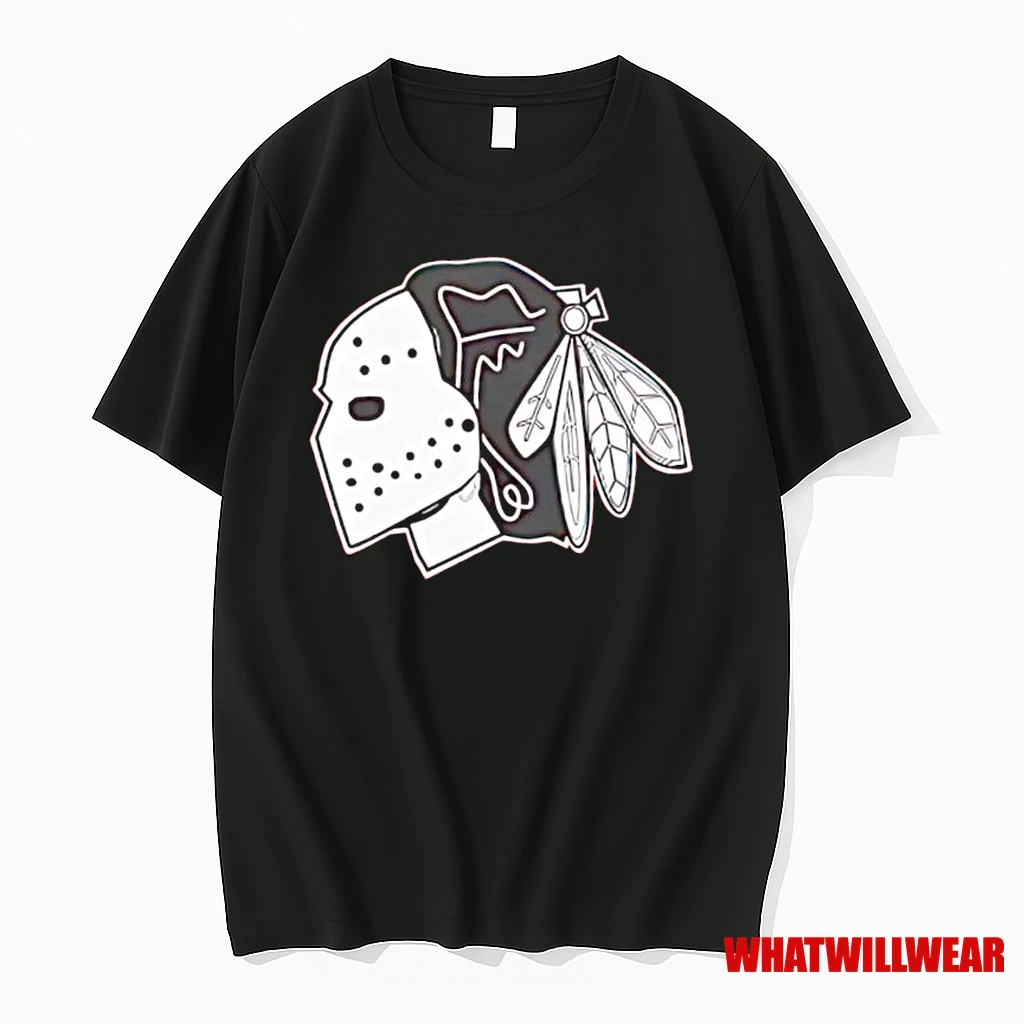 Chicago Blackhawks X Native American Head Hockey Mask Shirts