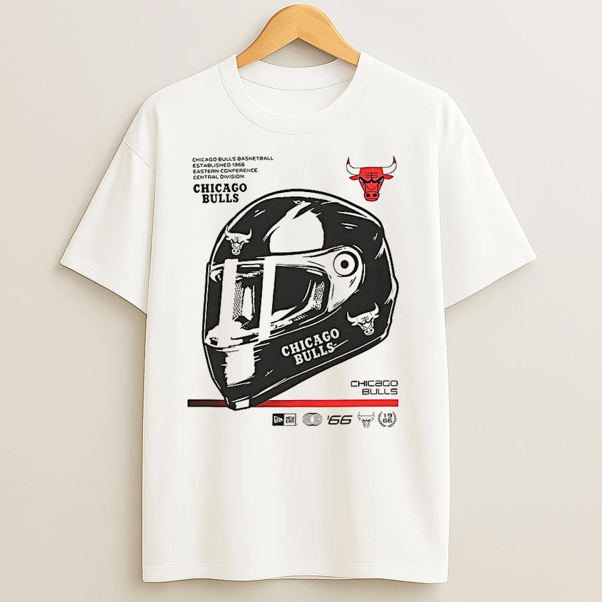 Chicago Bulls Basketball Est 1966 Eastern Conference Central Divisionm Helmet T Shirts