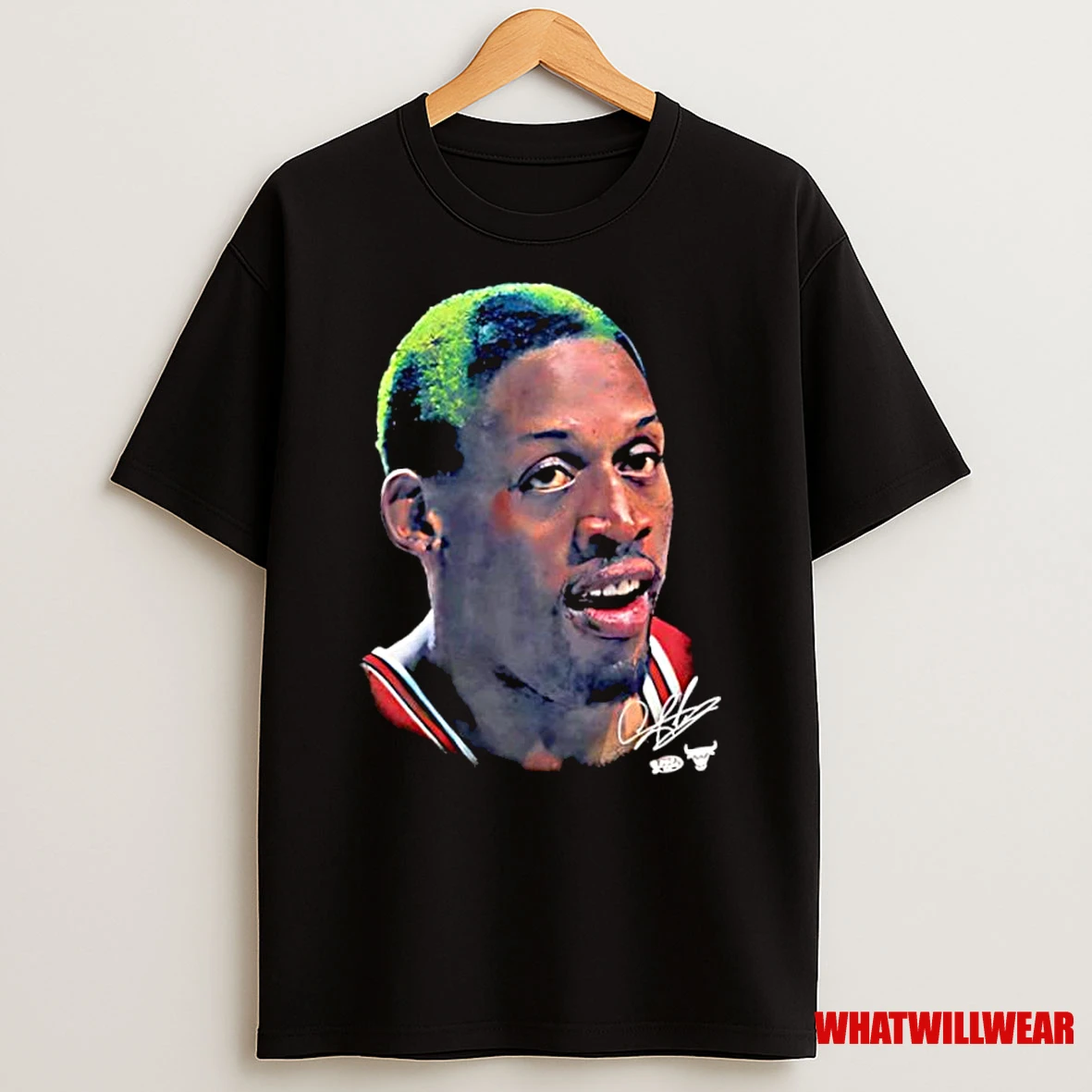 Chicago Bulls Dennis Rodman Big Face Signature Graphic Shirts