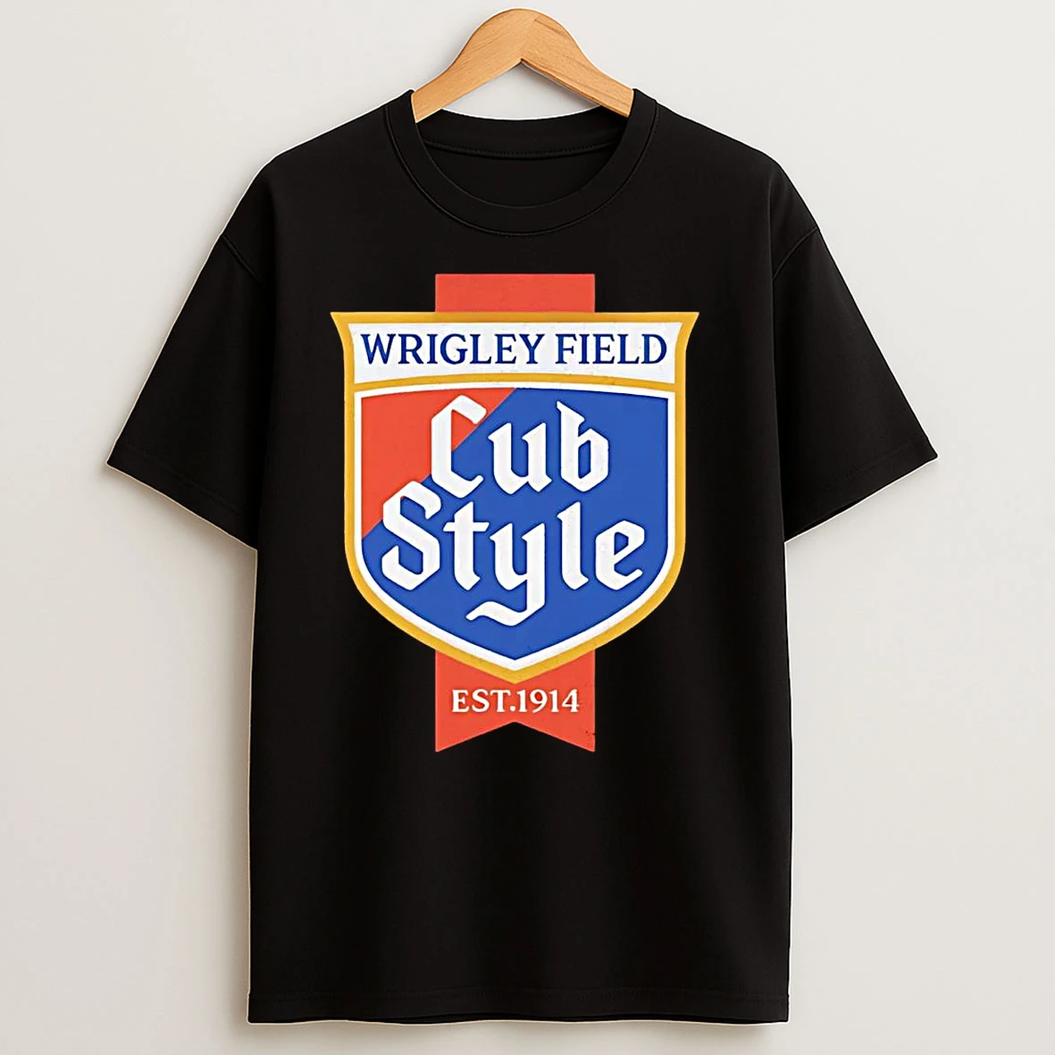 Chicago Cubs Style Badge Wrigley Field Est 1914 T Shirts