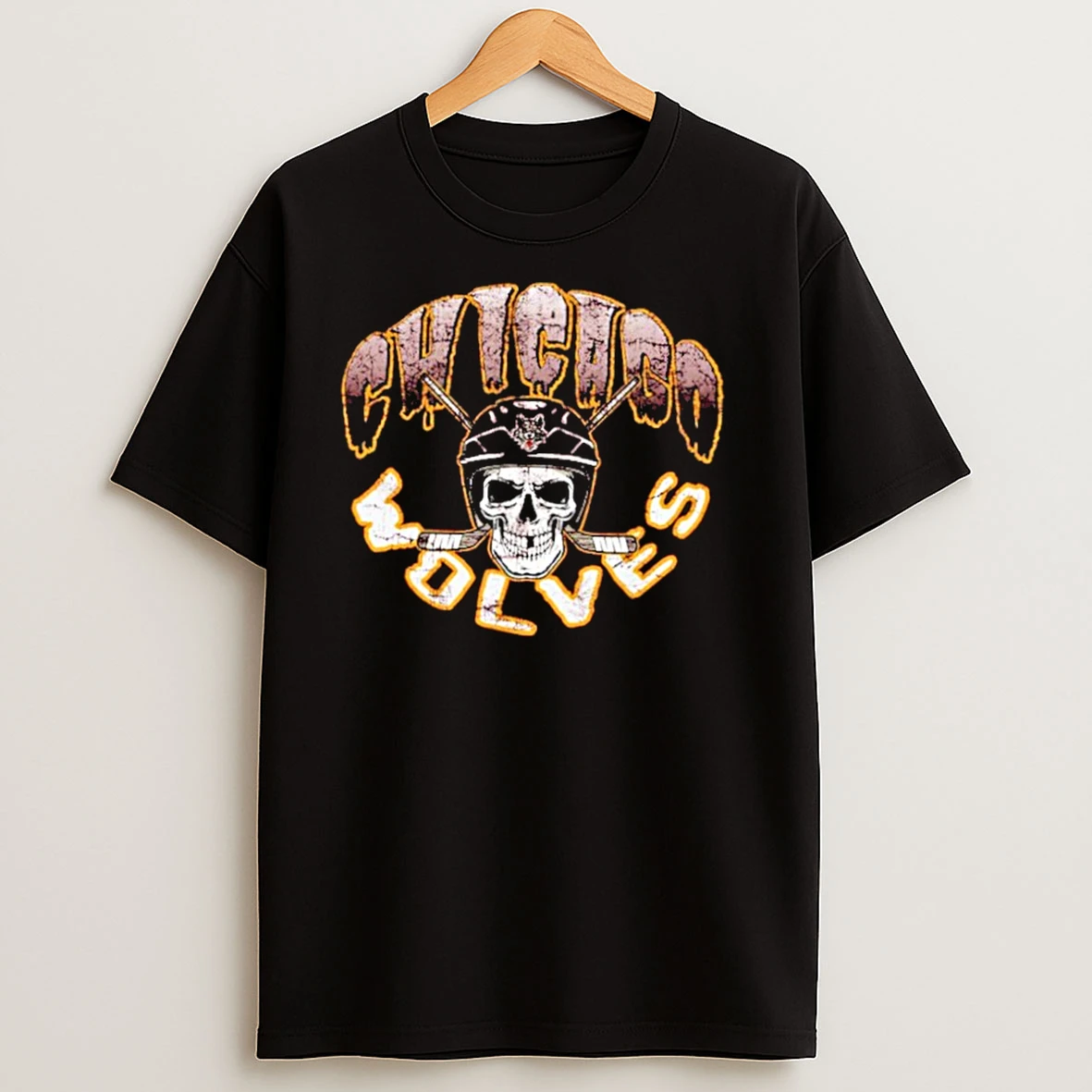 Chicago Wolves Howl O Ween Skull T Shirts