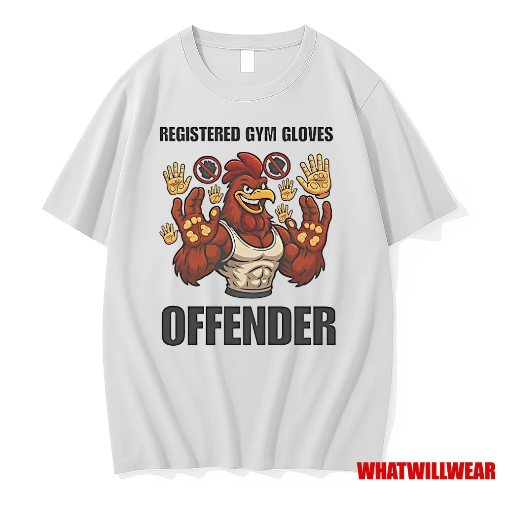 Chicken Registered Gym Gloves Offender Shirts