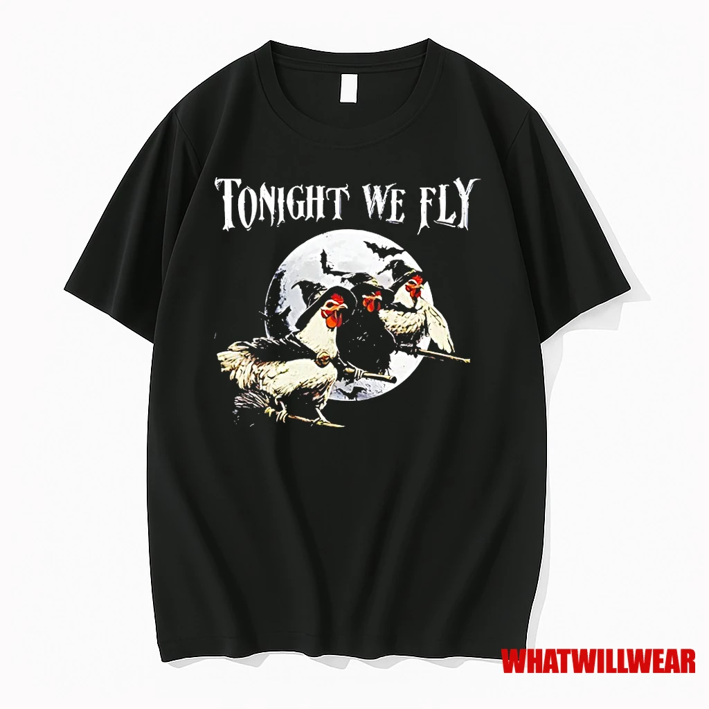 Chicken Tonight We Fly Halloween Shirts