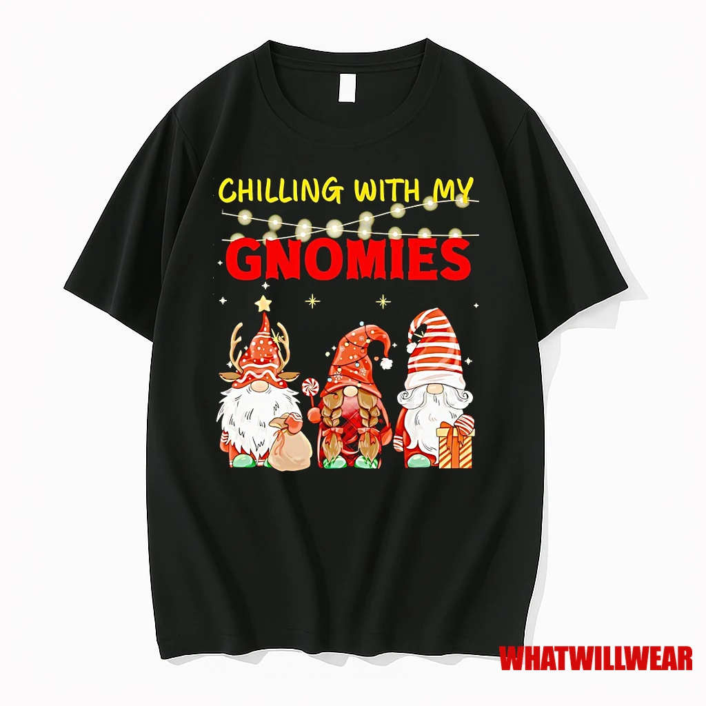 Chilling With My Gnomies Christmas Lights Shirts