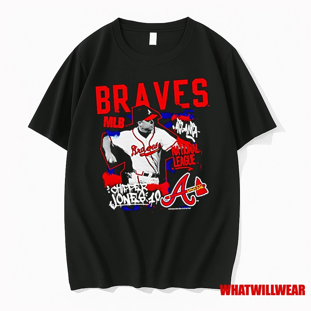 Chipper Jones Atlanta Braves Cooperstown Star Moment Mlb Graphic Shirts