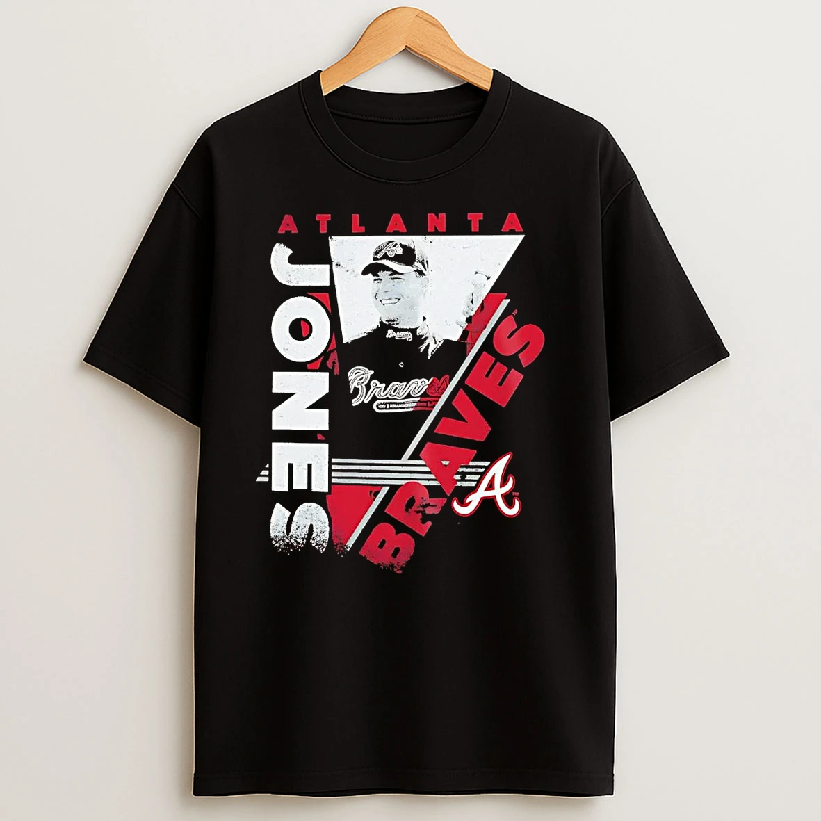 Chipper Jones Portrait Atlanta Braves T Shirts