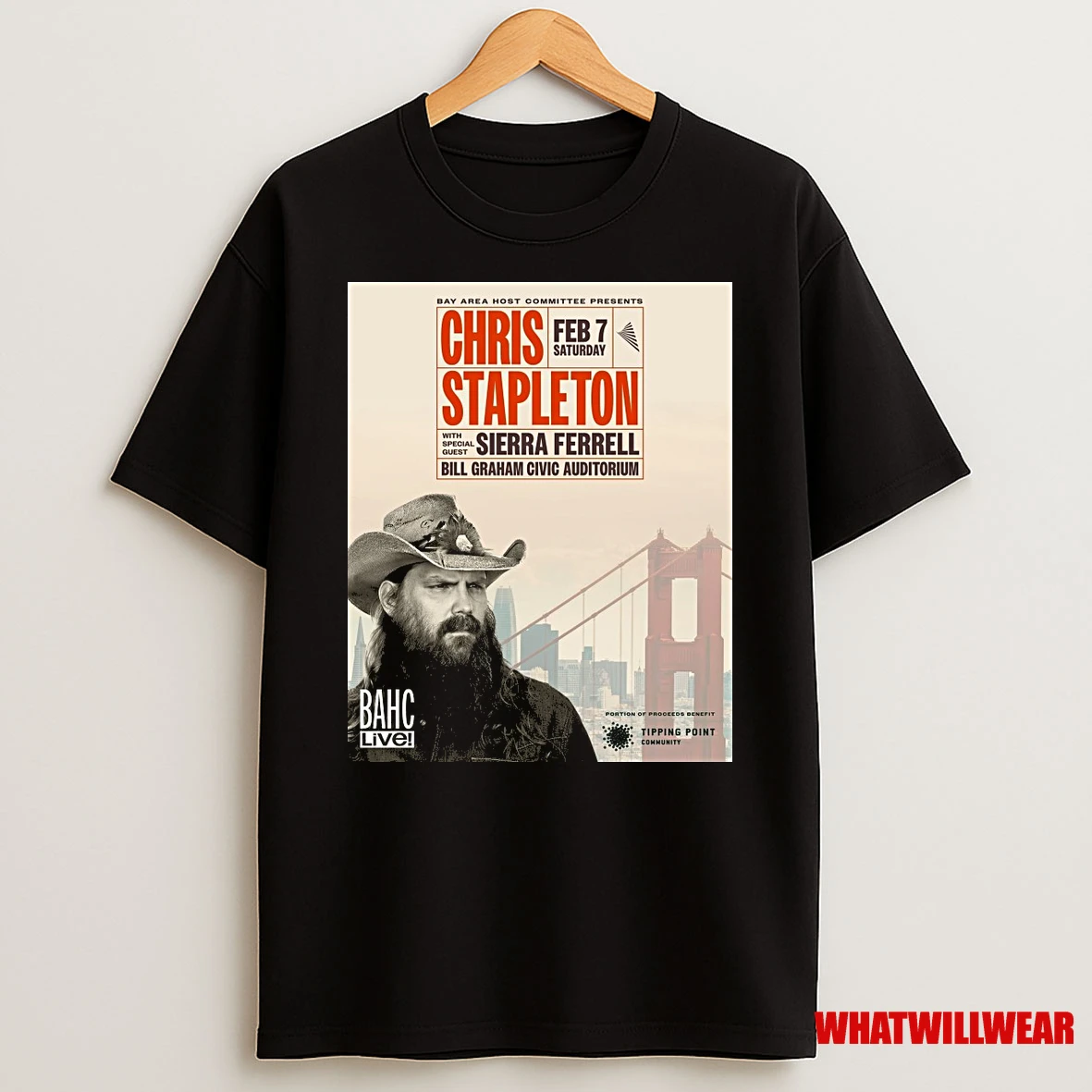 Chris Stapleton Tour Bill Graham Civic Auditorium San Francisco Ca February 7 2025 Shirts