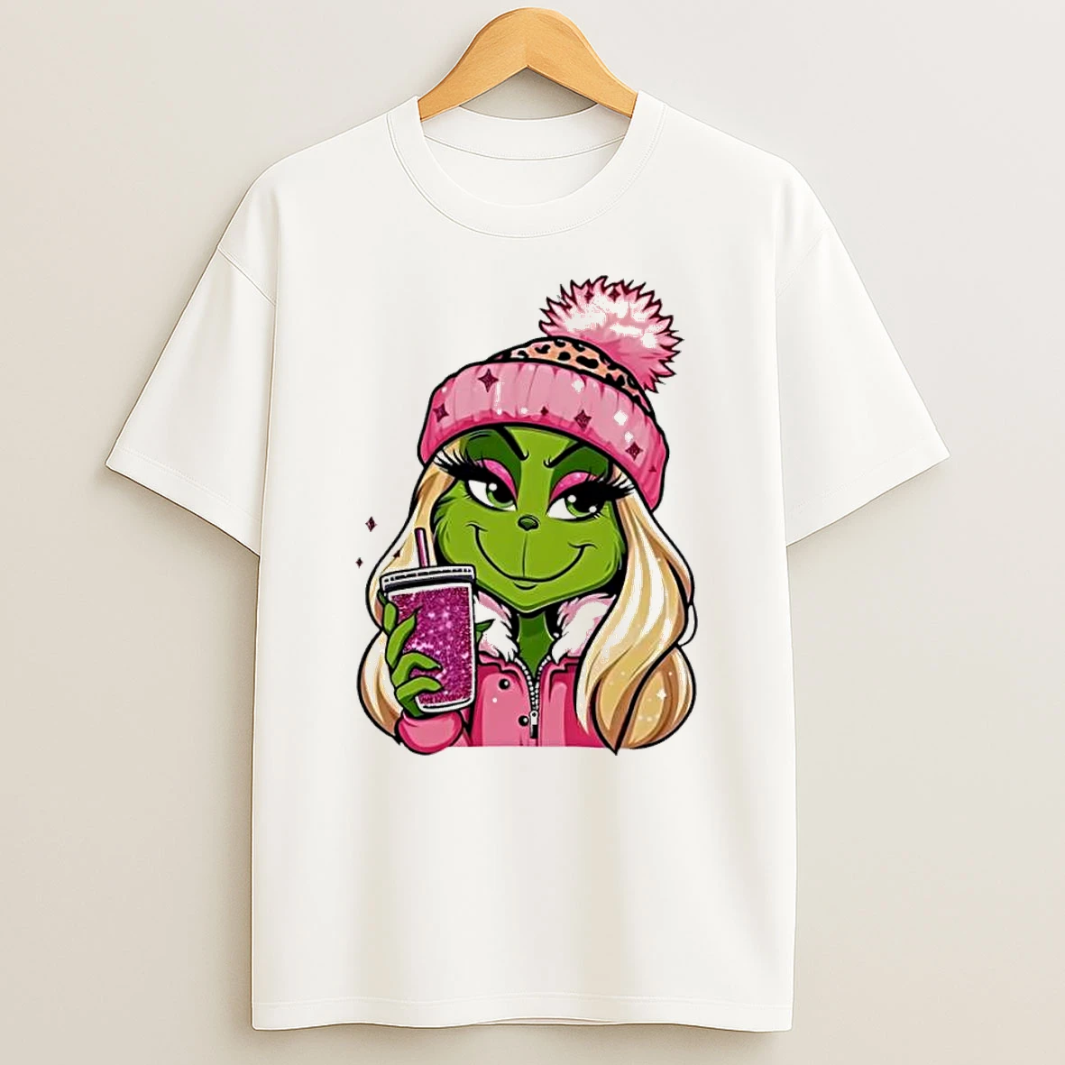 Christmas Pink Grinch Girl Milktea 2025 Shirts