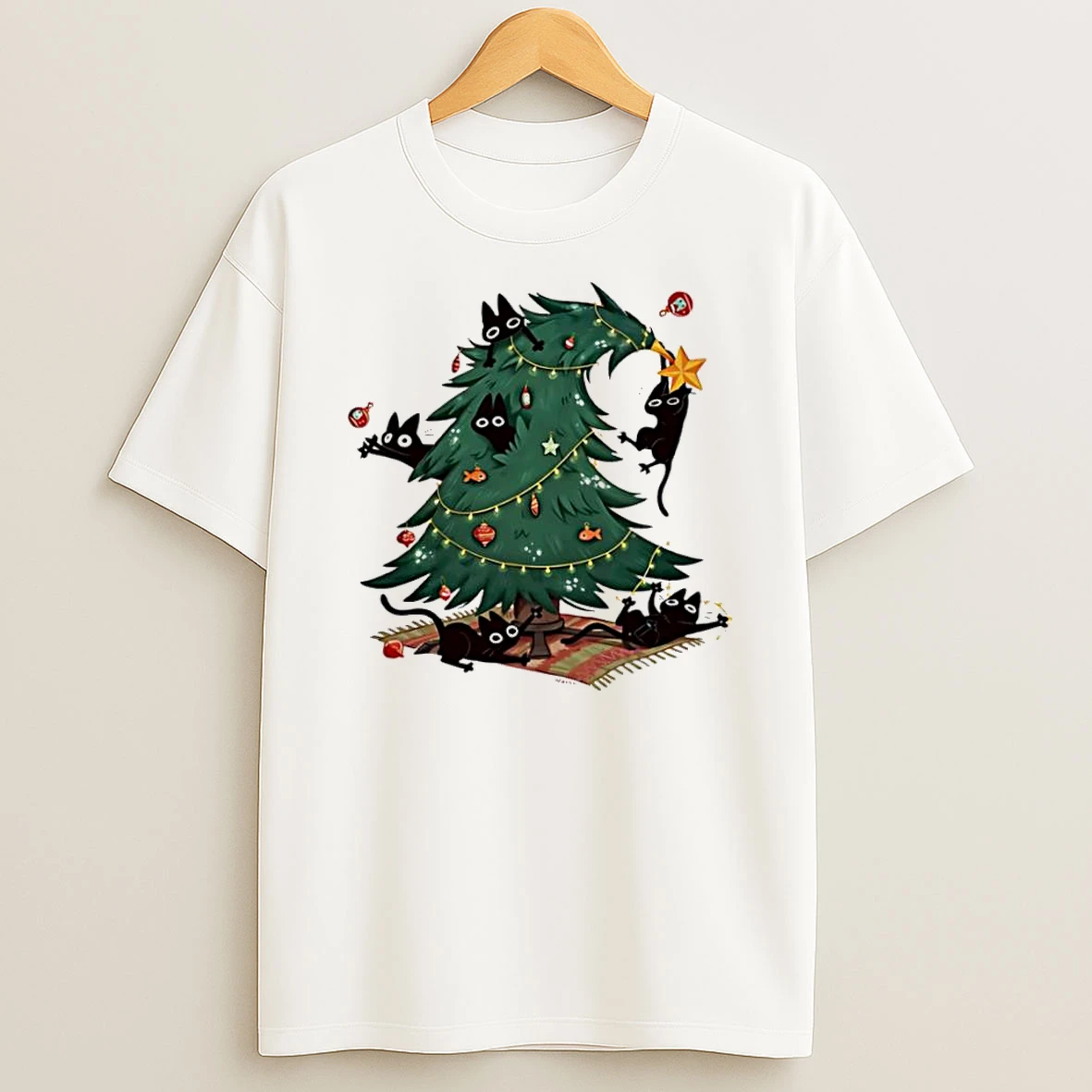 Christmas Tree And Cats Cute 2025 Shirts
