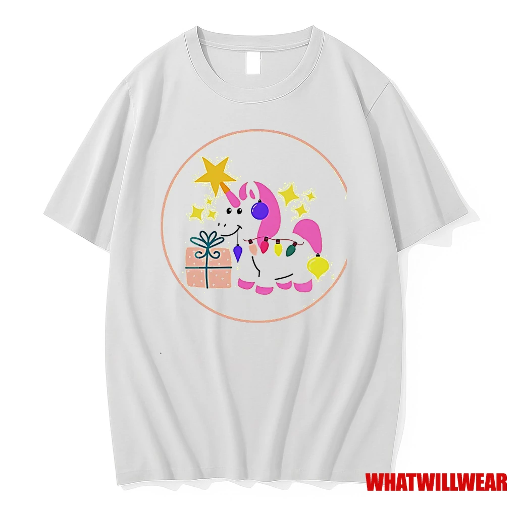 Christmas Gift Unicorn Lights Cute Holiday Shirts