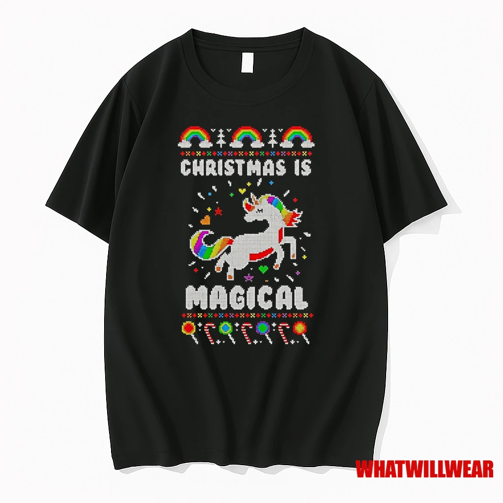 Christmas Is Magical Unicorn Ugly Shirts