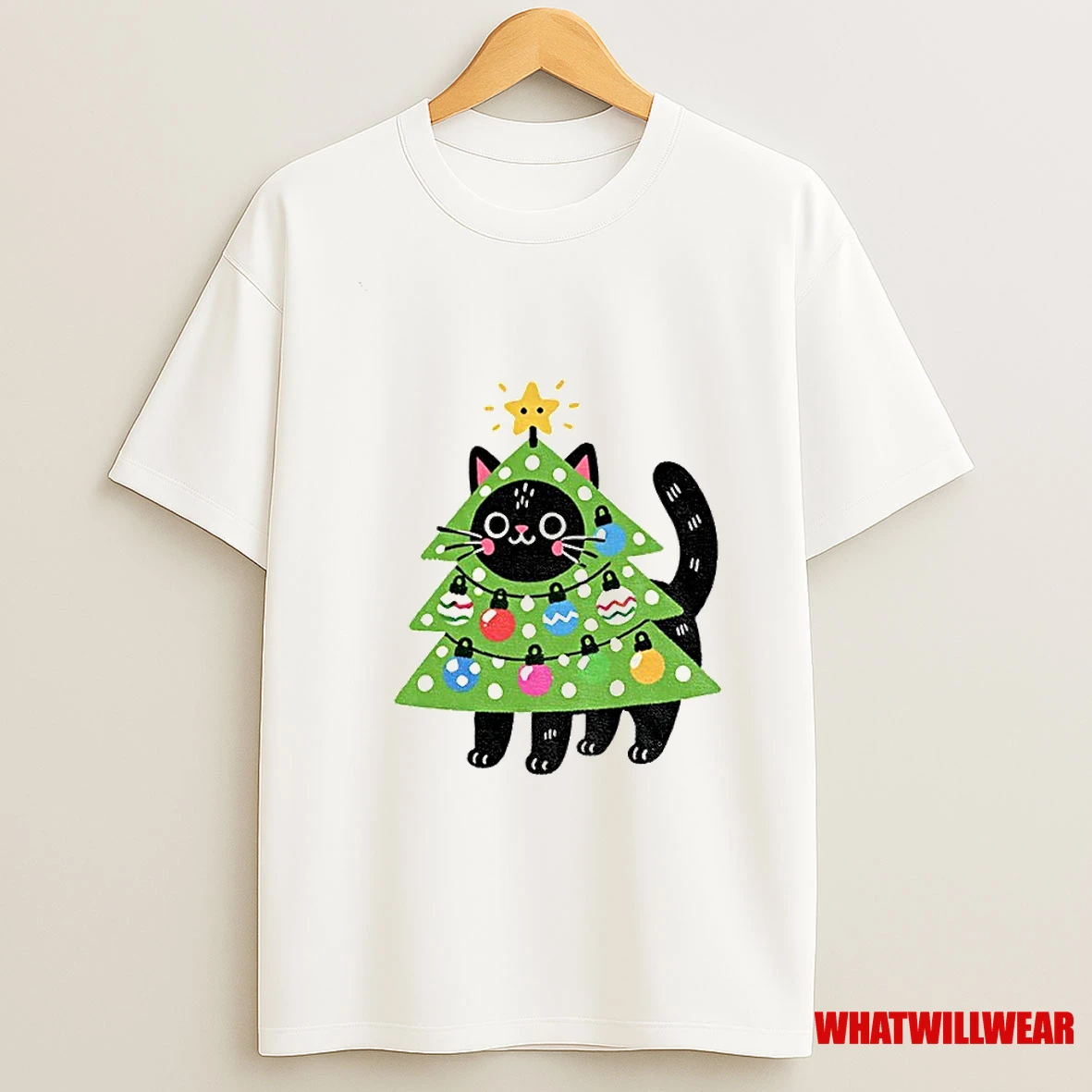 Christmas Tree Cat Merry Christmas Shirts