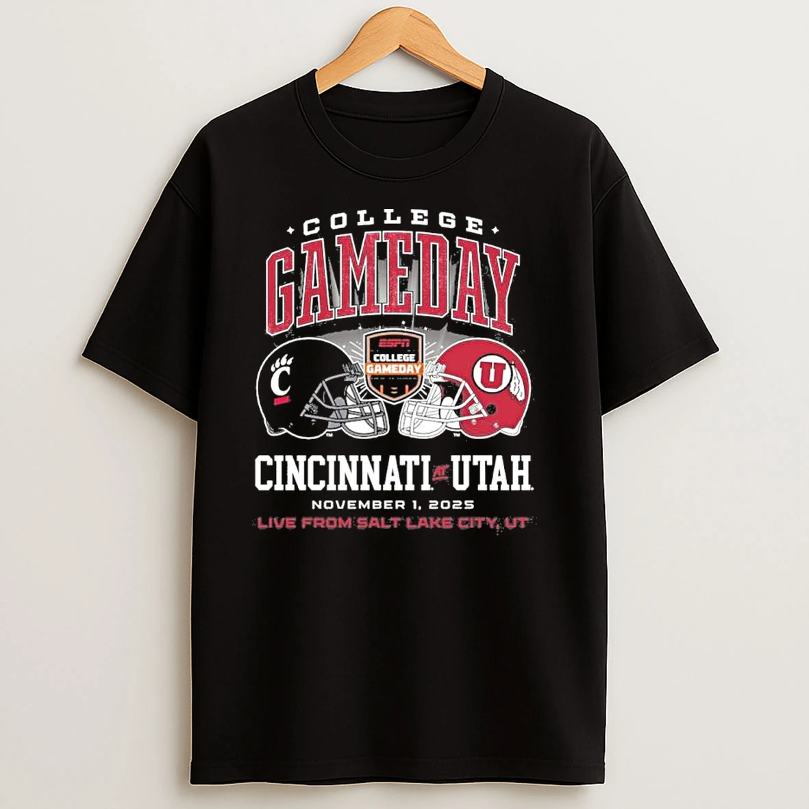 Cincinnati Bearcats Vs Utah Utes 2025 College Gameday Matchup T Shirts