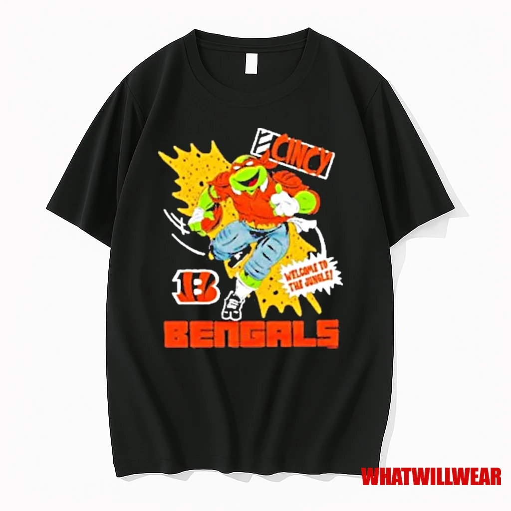 Cincinnati Bengals Teenage Mutant Ninja Turtles Michelangelo Welcome To The Jungle Shirts