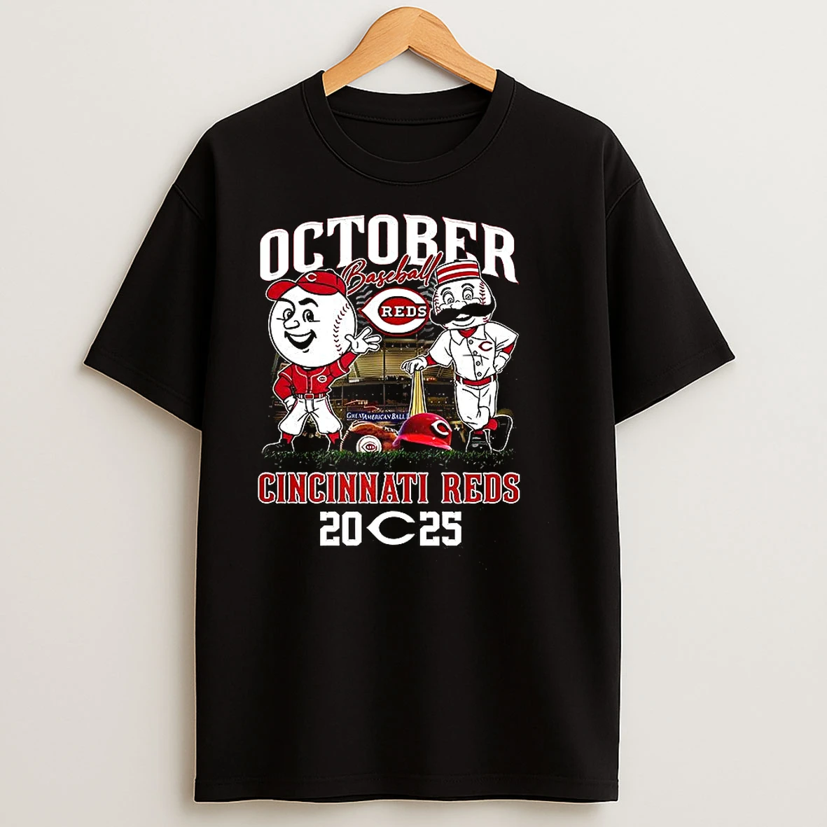 Cincinnati Reds Baseball October 2025 Mr Red And Mr Redlegs Mascot T Shirts