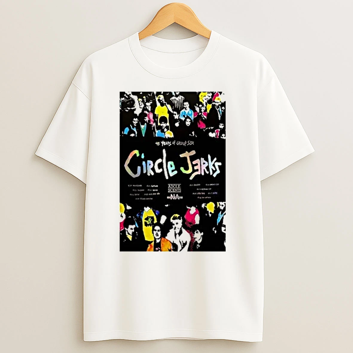 Circle Jerks Group Sex 45 Year Tour 2025 Shirts