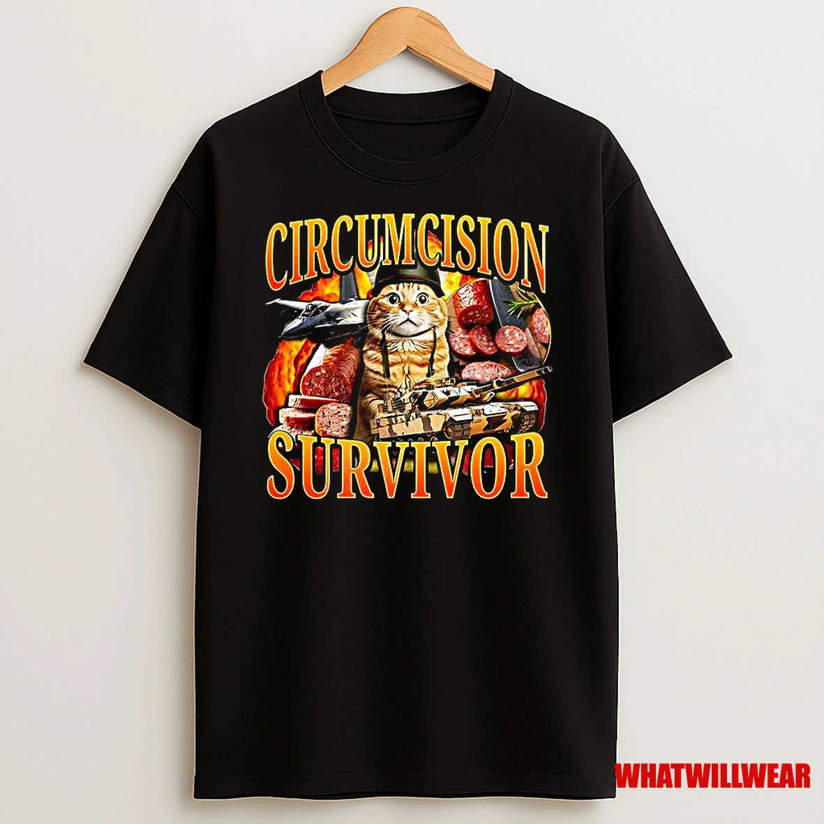 Circumcision Survivor Cat Sausage Meme Shirts