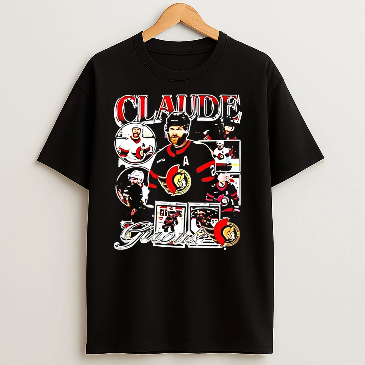 Claude Giroux Senators Hockey 90s Bootleg T Shirts