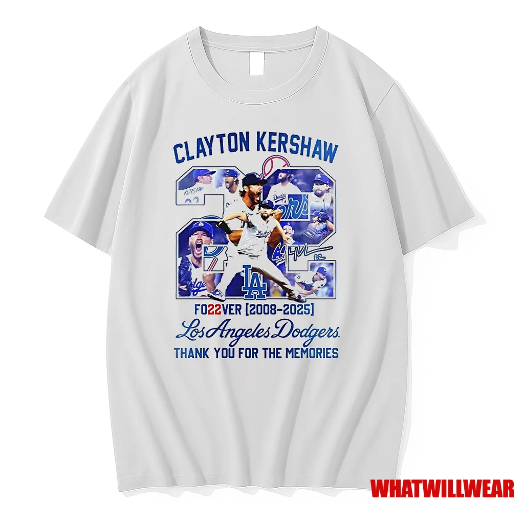 Clayton Kershaw Forever 22 La Dodgers Thank You For The Memories Shirts