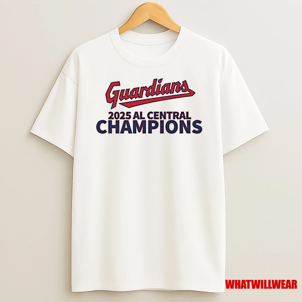 Cleveland Baseball 2025 Al Division Champions Log Shirts