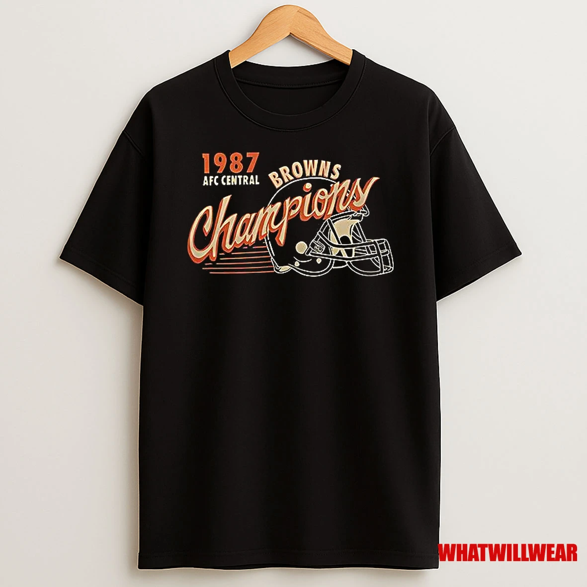 Cleveland Browns 1987 Afc Central Champs Helmet Shirts