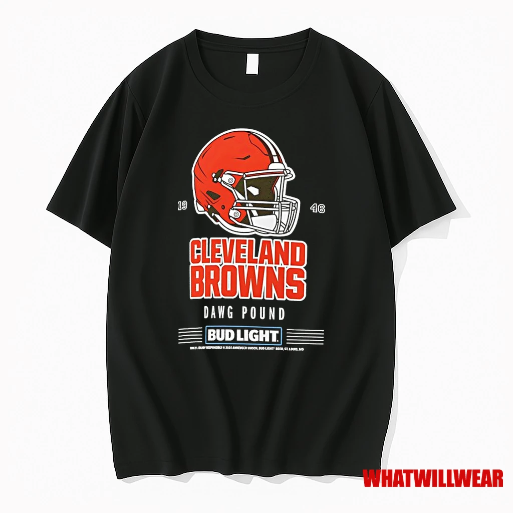 Cleveland Browns Bud Light 1946 Dawg Pound Football Helmet Shirts