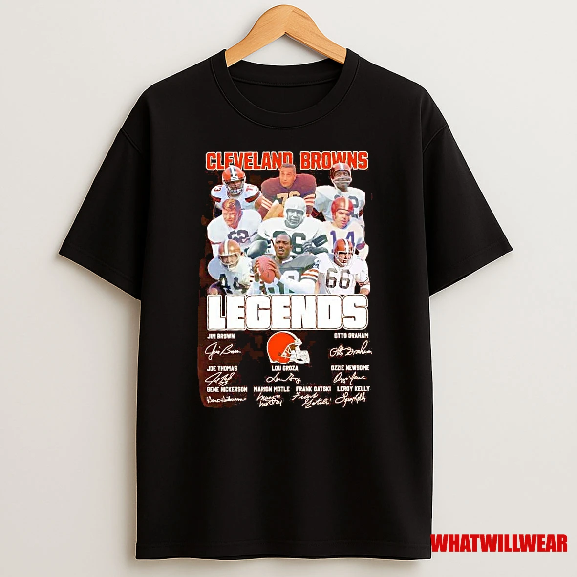 Cleveland Browns Legends Names Signatures Shirts
