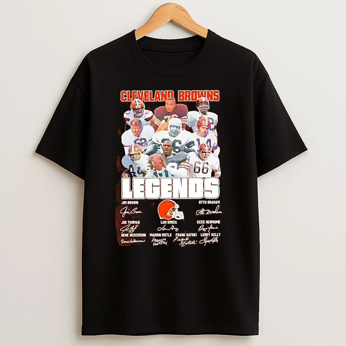 Cleveland Browns Legends Names Signatures T Shirts