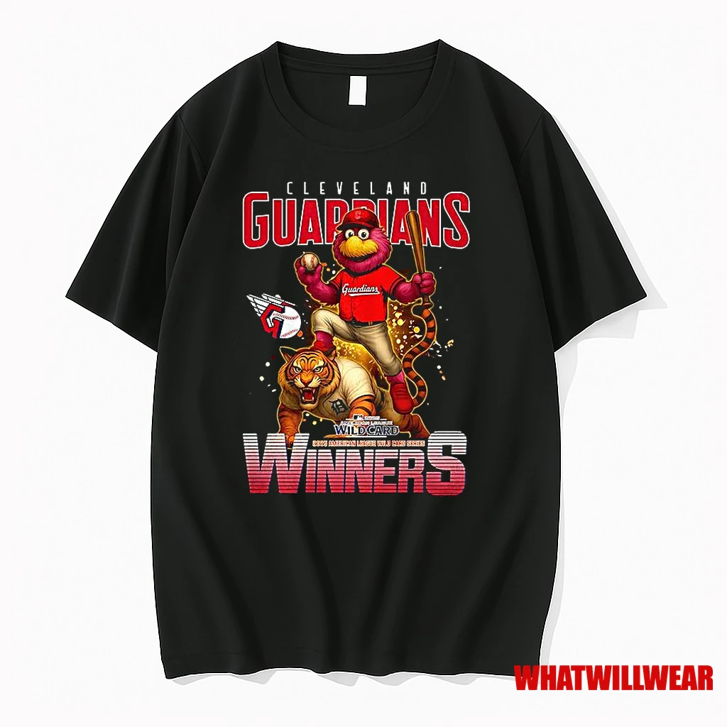 Cleveland Guardians Stomp Detroit Tigers Wildcard 2025 Slider Mascot Shirts