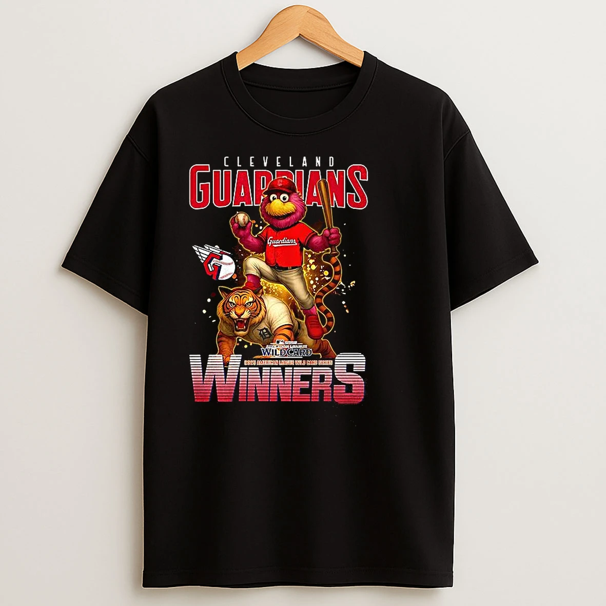 Cleveland Guardians Stomp Detroit Tigers Wildcard 2025 Slider Mascot T Shirts