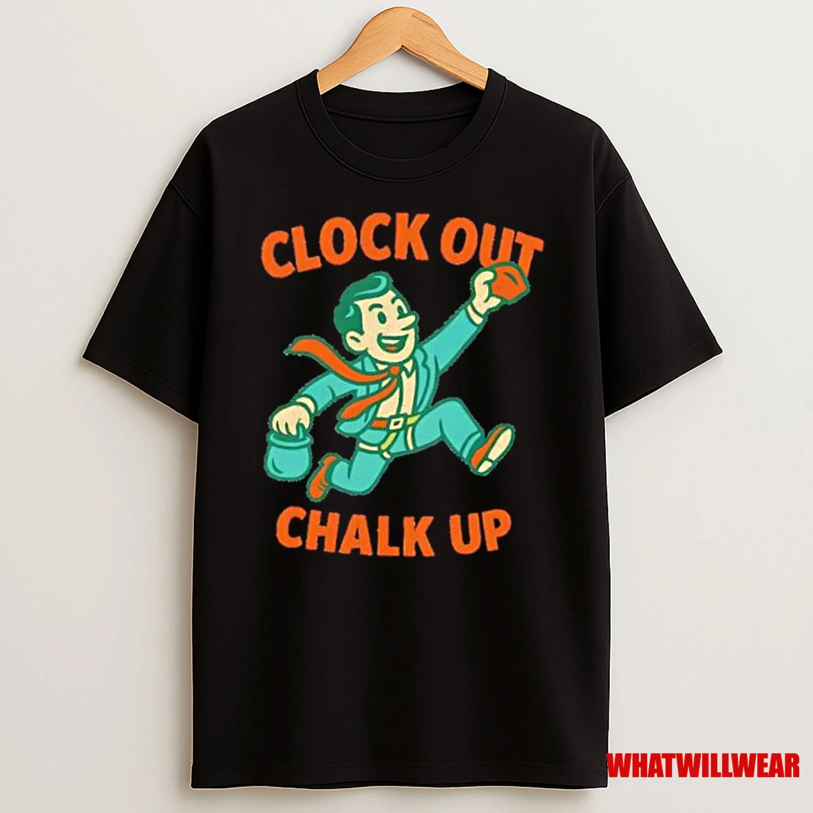 Clock Out Chalk Up Cartoon Shirts
