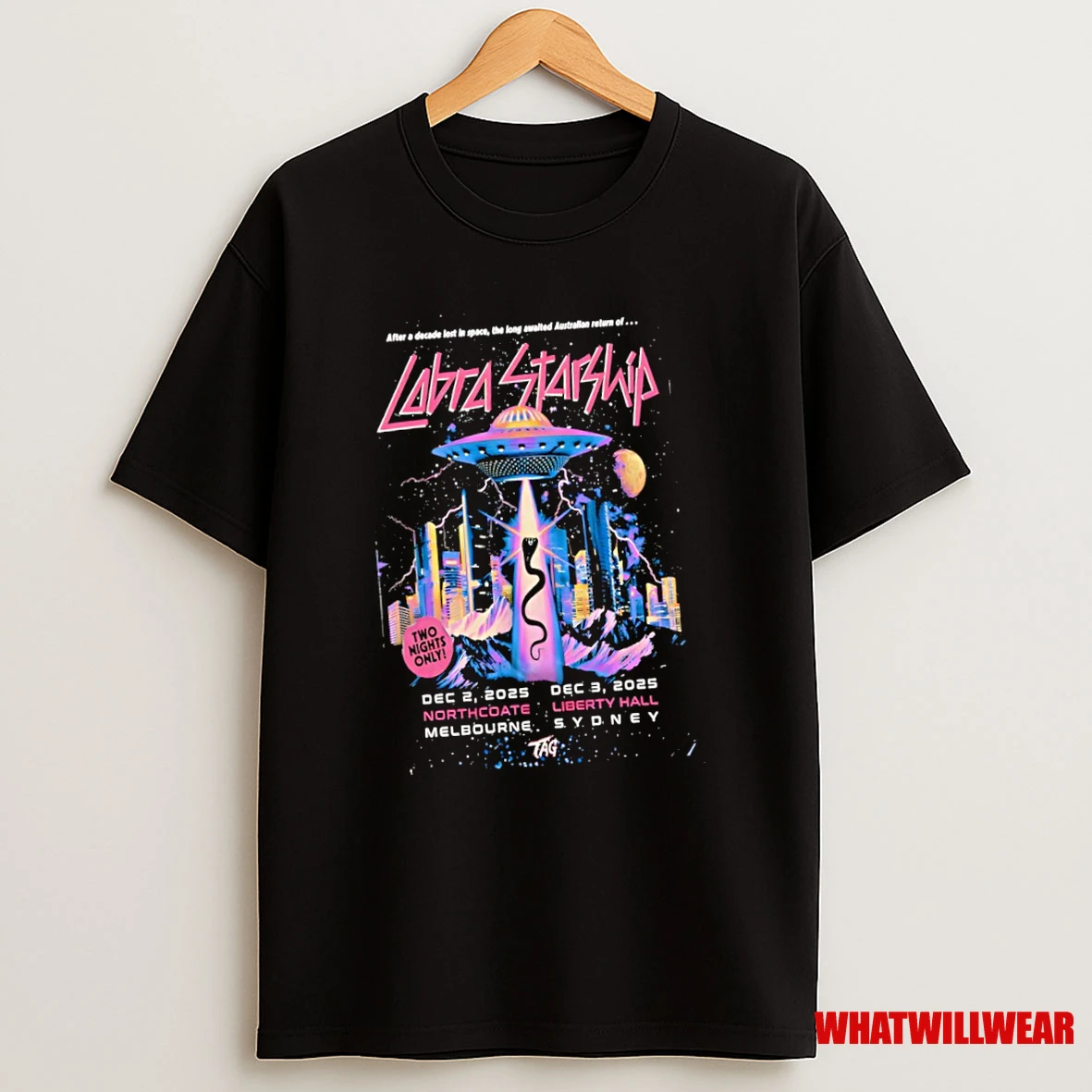 Cobra Starship Northcote Melbourne Dec 2nd 2025 Shirts