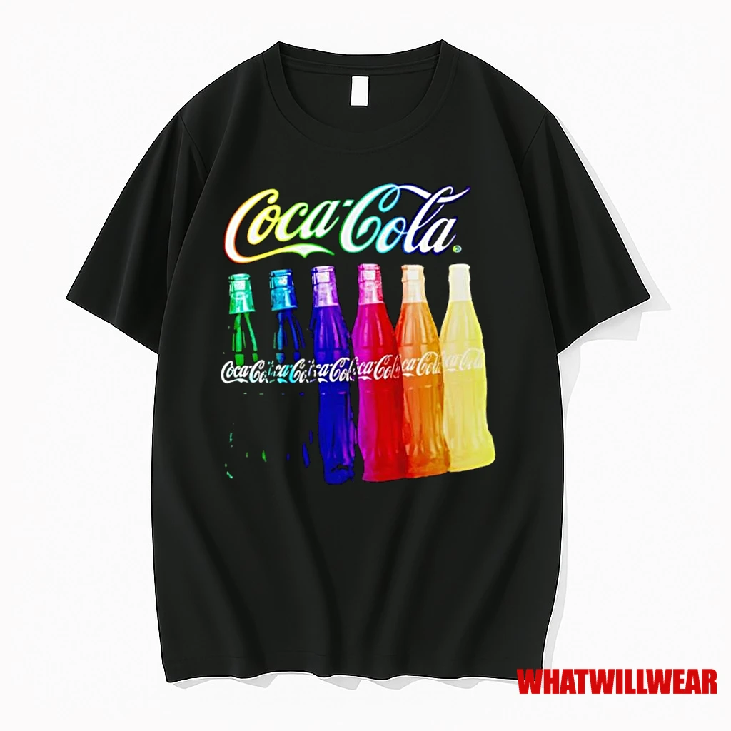 Coca Cola Rainbow Multi Bottles Shirts