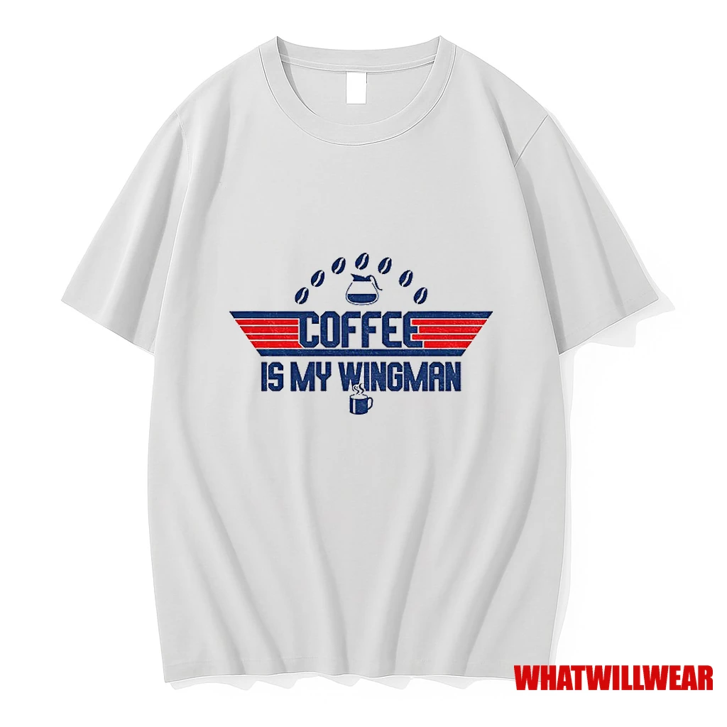 Coffee Is My Wingman Top Gun Logo 2025 Shirts