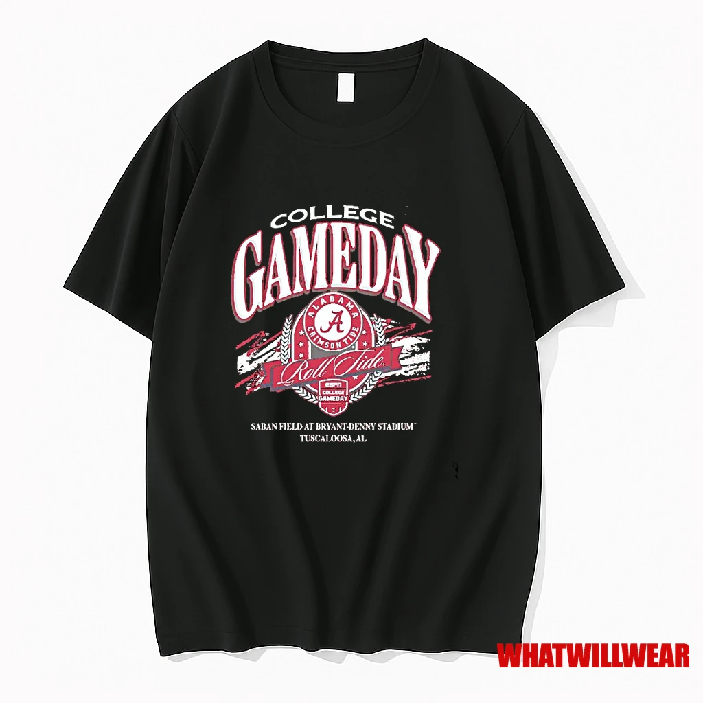 College Gameday Alabama Crimson Tide Roll Tide Saban Field At Bryant Denny Stadium Shirts