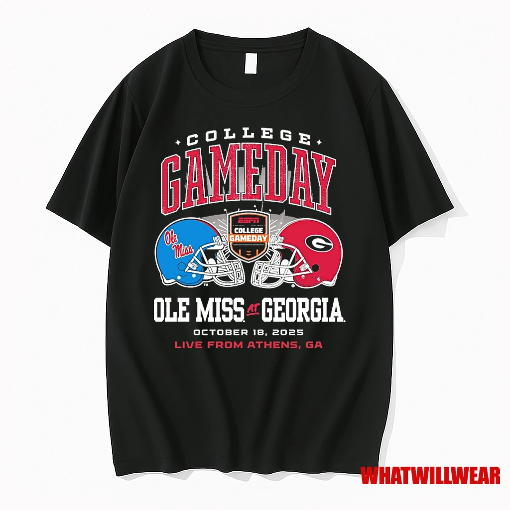 College Gameday Ole Miss Rebels Vs Georgia Bulldogs October 18 2025 Athens Ga Shirts