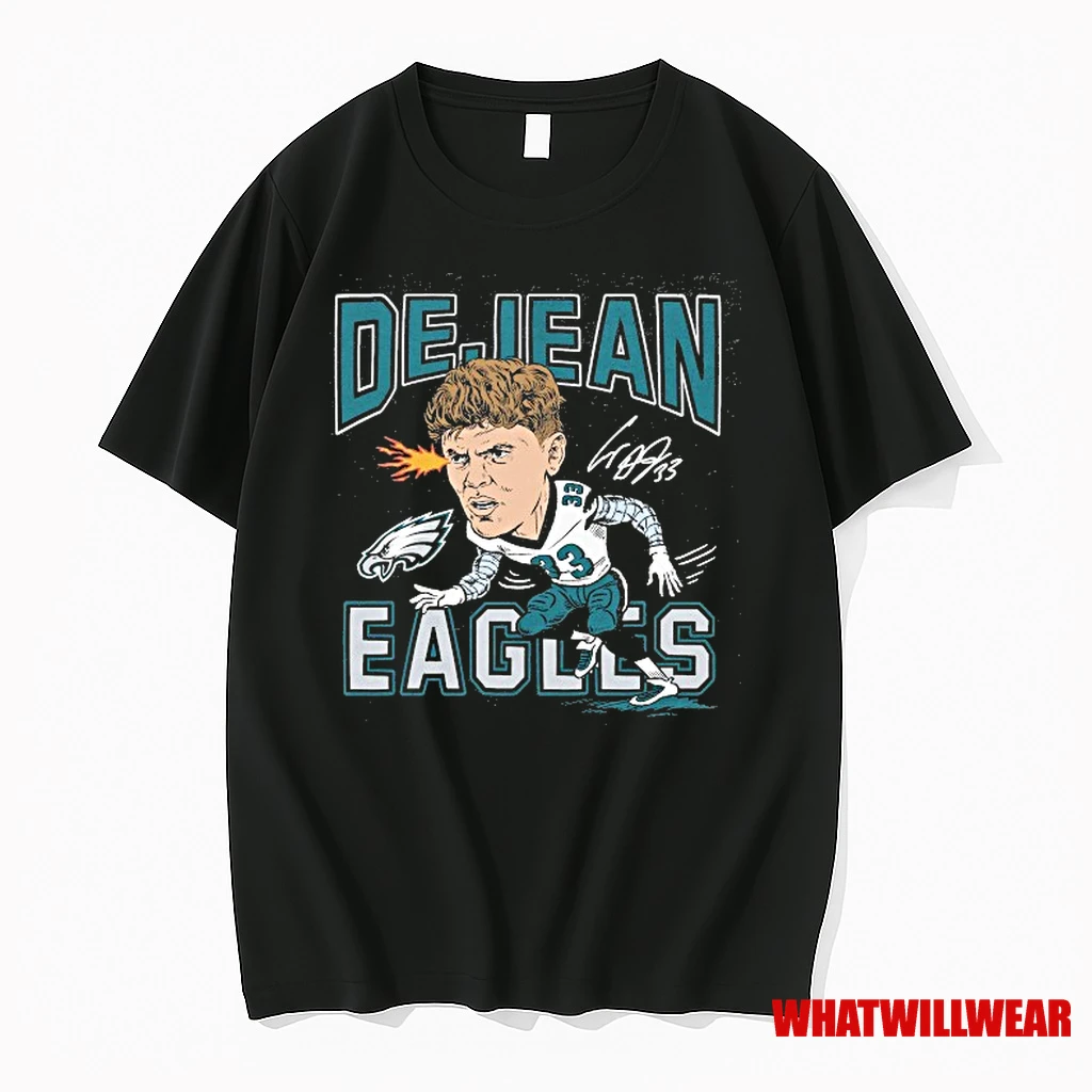 Cooper Dejean Philadelphia Eagles Caricature Player Graphic Tri Blend Signature Shirts