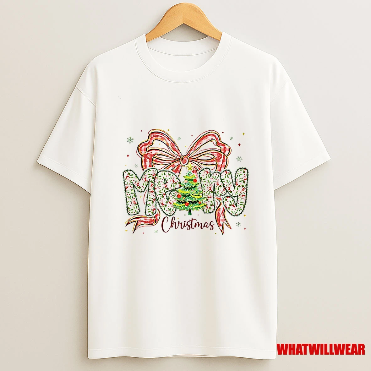 Coquette Bow Preppy Floral Merry Christmas 2025 Shirts