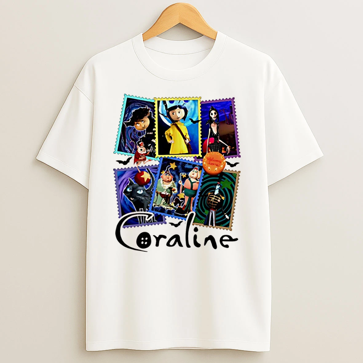 Coraline Jones Animated Film Characters Halloween T Shirts