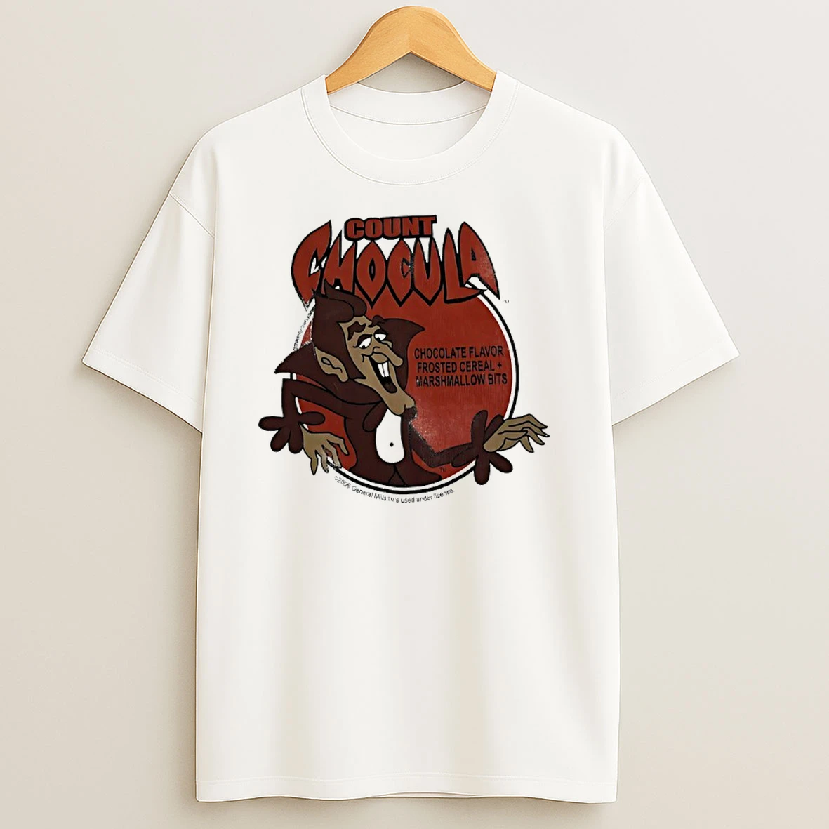 Count Chocula Chocolate Flavor Frosted Cereal Marshmallow Bits T Shirts