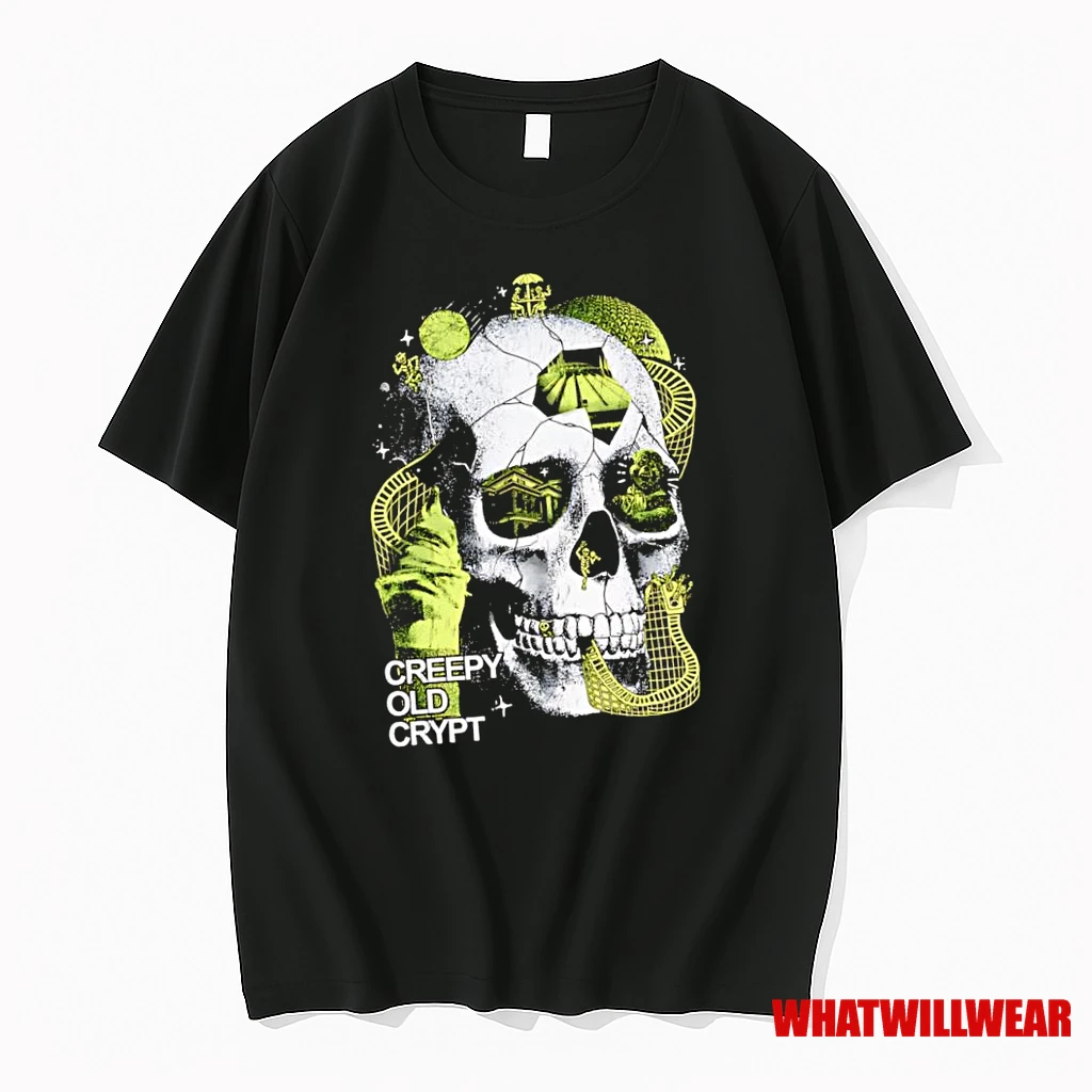 Creepy Old Crypt Skull Theme Parks Shirts