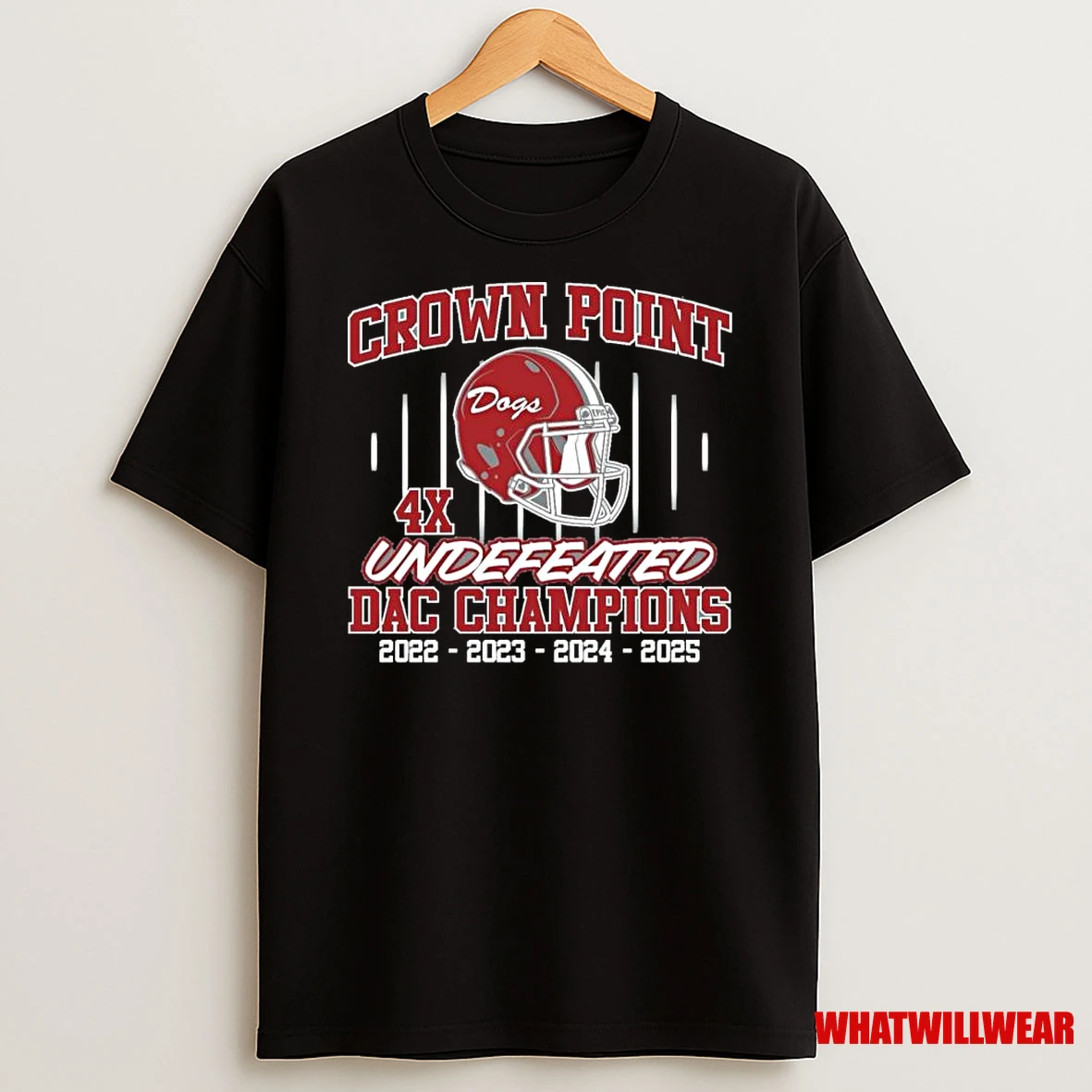 Crown Point Bulldogs 4x Undefeated Dac Champions Shirts