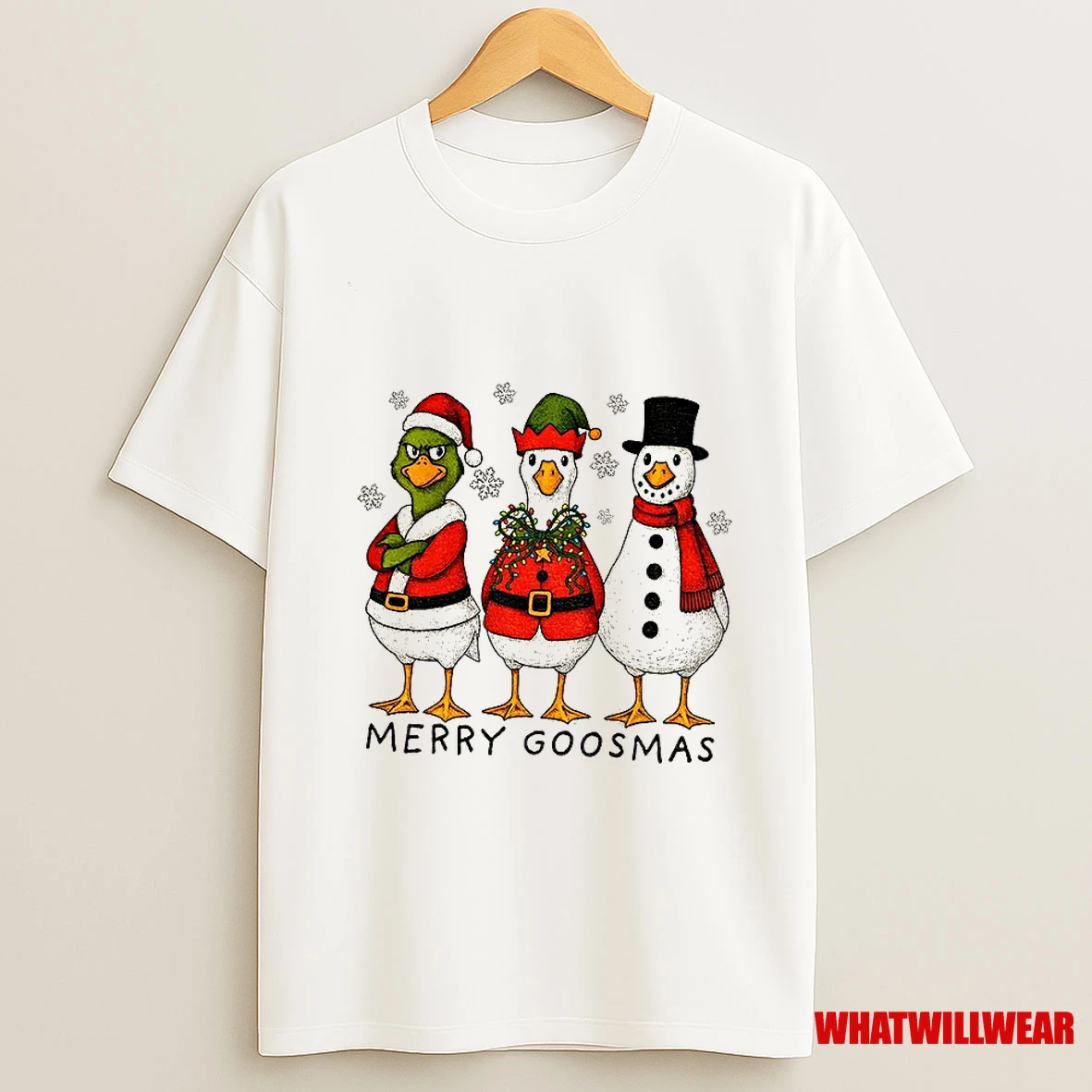 Cute Christmas Goose Movie Characters Merry Goosmas 2025 Shirts