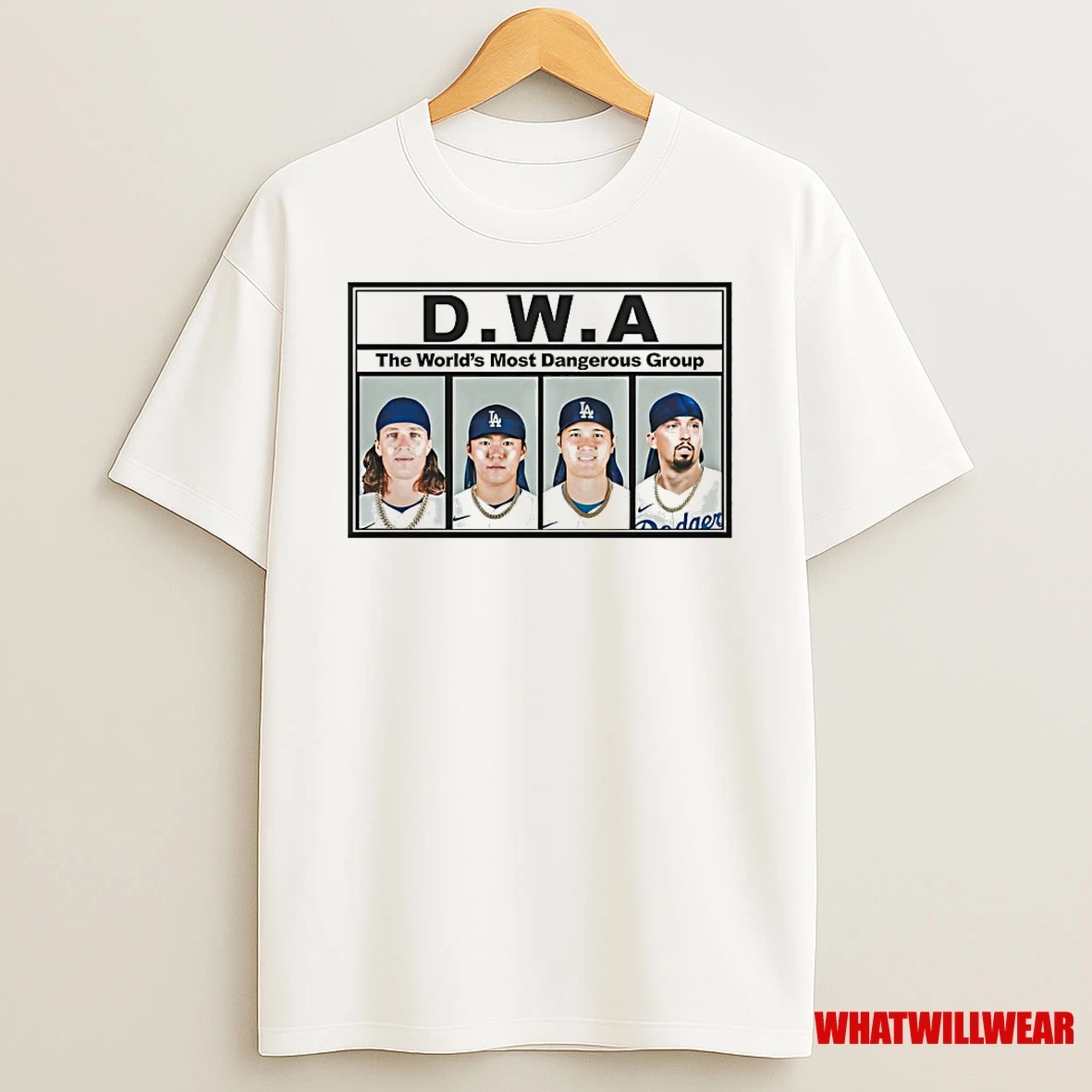D W A The Worlds Most Dangerous Group Los Angeles Dodgers Shirts
