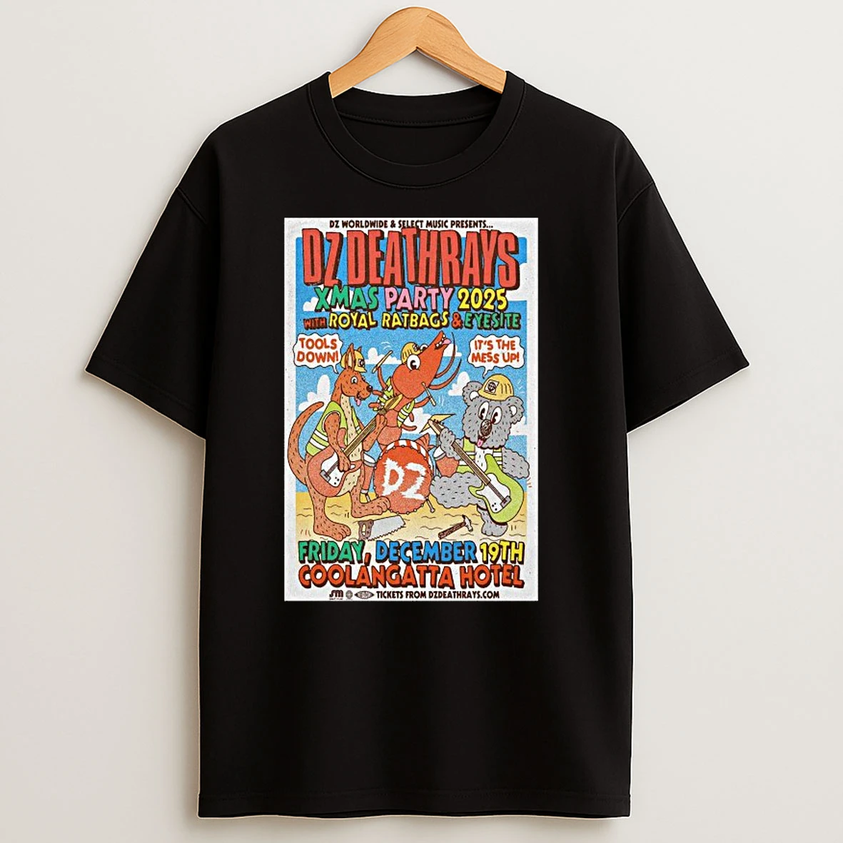 Dz Deathrays Xmas Party 2025 Coolangatta Hotel Show Shirts